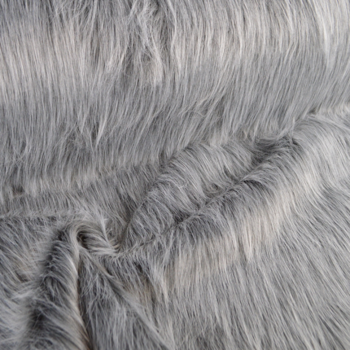 Tissu fausse fourrure lourde à poils longs - Grise