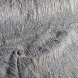Tissu fausse fourrure lourde à poils longs - Grise