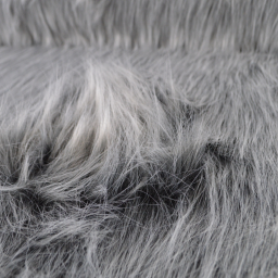 Tissu fausse fourrure à poils longs - Grise
