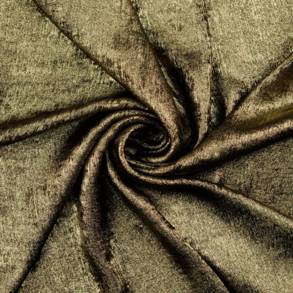 Tissu fluide Irisé - Doré et noir