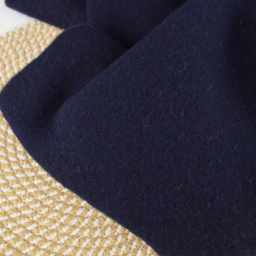 Tissu Polaire 100% laine vierge - Bleu marine