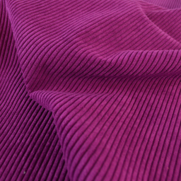 Velours grosses côtes d'ameublement Huggy - Aubergine