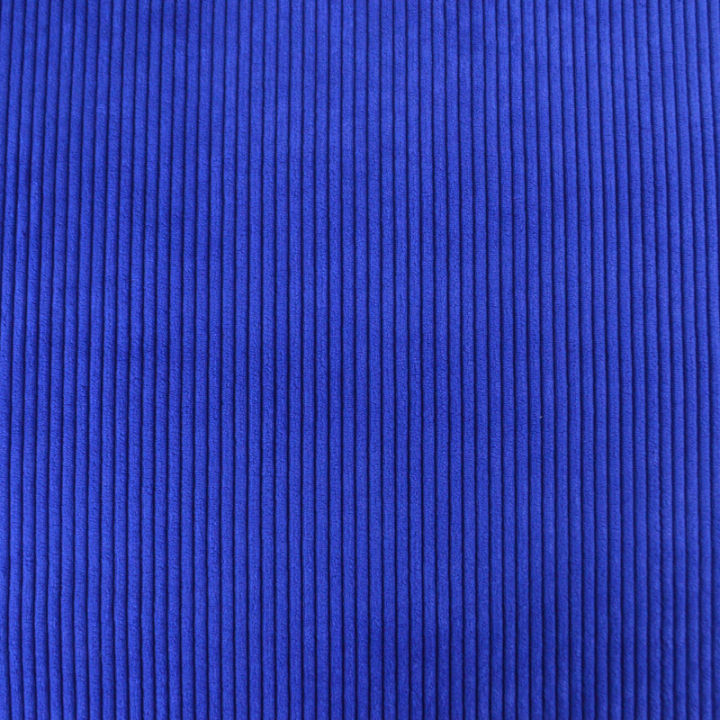 Velours grosses côtes d'ameublement Huggy - Bleu roi