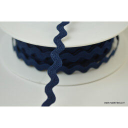 Serpentine Croquet uni Bleu Marine 9mm x1m