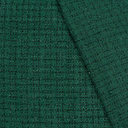 Tissu tweed effet lurex vert sapin - Imani