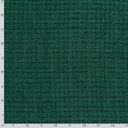 Tissu tweed effet lurex vert sapin - Imani