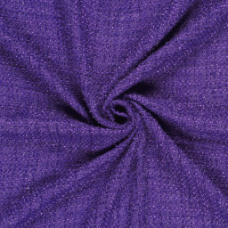 Tissu tweed effet lurex violet - Imani