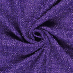 Tissu tweed effet lurex violet - Imani