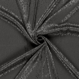 Tissu Satin Léopard ton sur ton vert gris - oeko tex