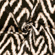 Tissu Satin léopard géométrique Noir et beige - oeko tex