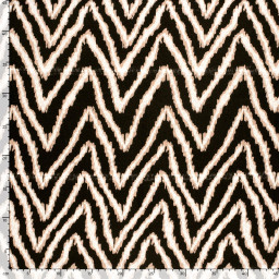 Tissu Satin léopard géométrique Noir et beige - oeko tex