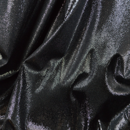 Tissu jersey velours à paillettes fond Noir