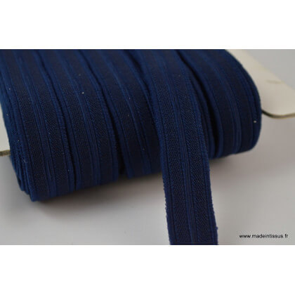 Boutonnière elastique 16mm coloris Bleu marine
