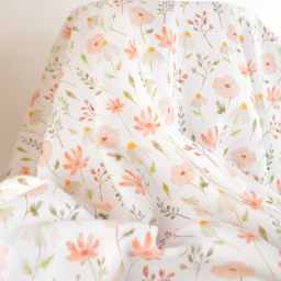 Toile de coton motif prairie de fleurs Sauvages