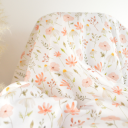 Toile de coton motif prairie de fleurs Sauvages