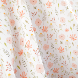 Toile de coton motif prairie de fleurs Sauvages