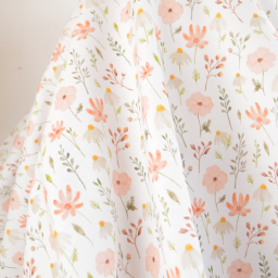 Toile de coton motif prairie de fleurs Sauvages