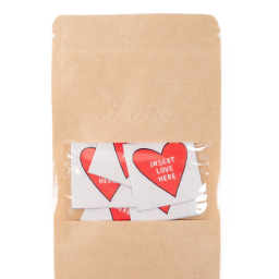 Lot de 5 étiquettes tissées - Insert love here - Ikatee