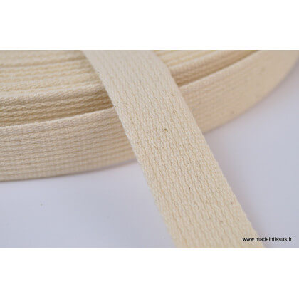 Sangle rigide Coloris Crème Largeur 25mm
