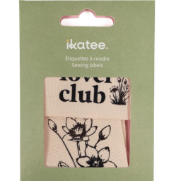 Assortiment de 2 étiquettes tissées - Flower Lover Club - Ikatee