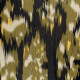 Tissu Satin motif style Ikat - Noir et vert
