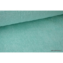 Tissu Eponge 100% coton menthe lisiere cousue au mètre