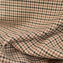 Tissu Bengaline Prince de Galles Marron