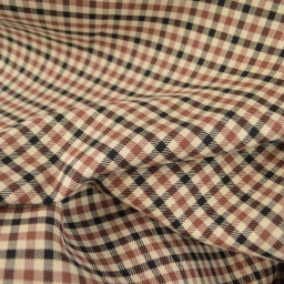 Tissu Bengaline Prince de Galles Marron