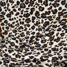 Tissu Twill de Viscose Motif Léopard – écru