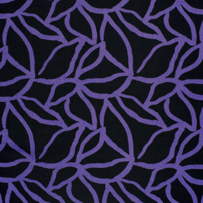 Tissu crêpe de viscose spaguetti violet - fond noir