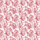 Tissu Cobalt en coton motif fleurs rouges fond blanc - OEKO TEX