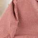 Tissu seersucker Eli Vichy petits carreaux - Cacao et rose Thé