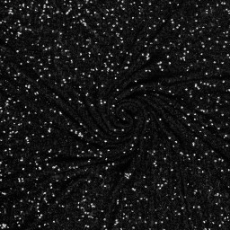 Tissu Sequin fin Noir sur base mesh