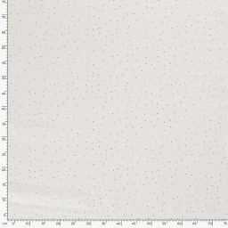 Tissu Double gaze à pois or coloris Blanc cassé - OEKO TEX