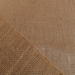 Tissu Toile de Jute Naturel contrecollée d'un film plastique