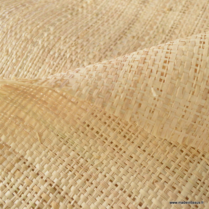 Tissu raphia léger naturel – Largeur 115 cm