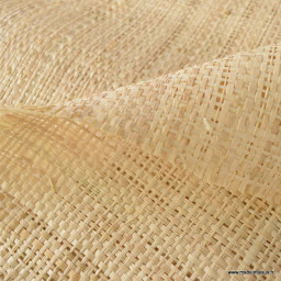 Tissu raphia léger naturel – Largeur 115 cm