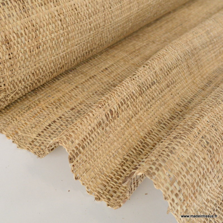 Tissu raphia Rodolphe lourd naturel – Largeur 115 cm