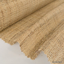 Tissu raphia Rodolphe lourd naturel – Largeur 115 cm