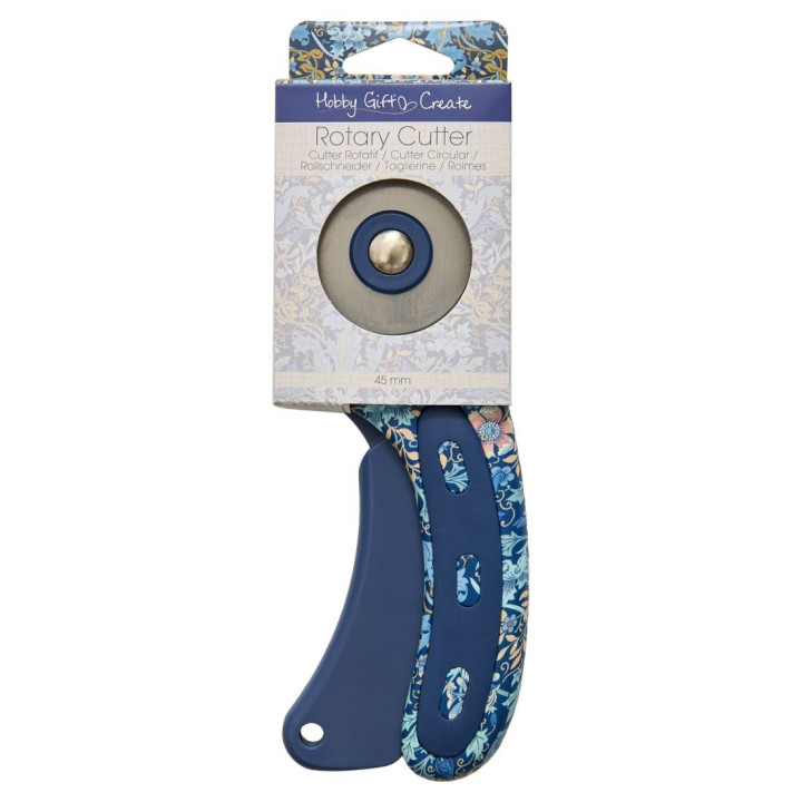 Cutter rotatif 45 mm - Collection fleurs bleues