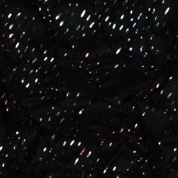 Tissu matelassé losange irisé fond noir