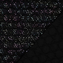 Tissu matelassé losange irisé fond noir