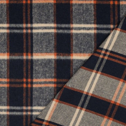 Tissu Tartan Écossais Loch Ness – Bleu marine
