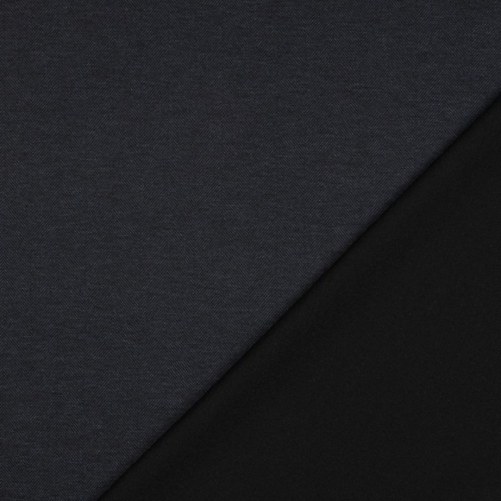 Tissu jersey chevrons bleu - Punto di Roma - Oeko tex